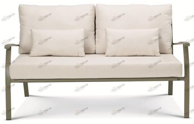 Ethimo 2-местный садовый диван из оцинкованной стали Elisir sun-id-1389235