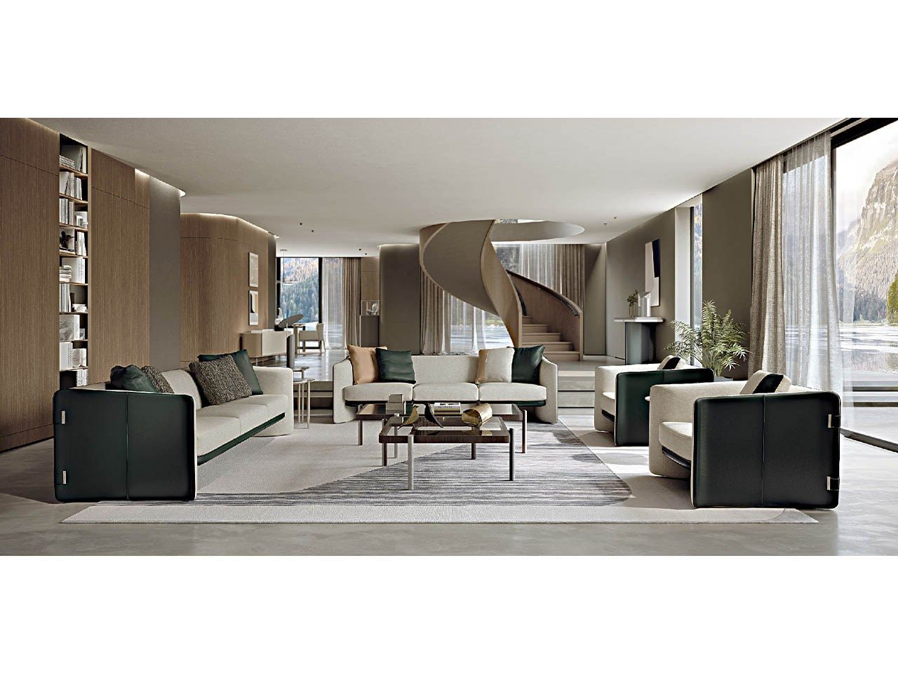 Прямоугольный стеклянный журнальный столик Turri VISION ARCH-00138650