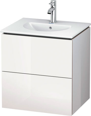 LC626004343 L-Cube Тумбочка подвесная Базальт матовый, декор Duravit - Вид №1