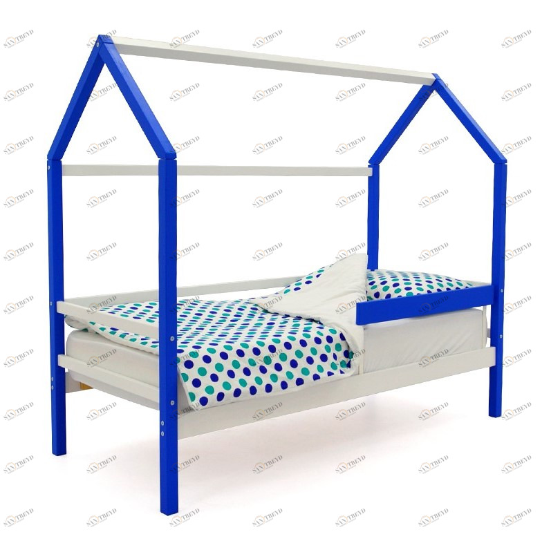 Кровать-домик детская сине-белая Svogen БЕЛЬМАРКО  00-3833081 Синий Santreyd 