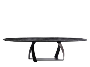 Овальный мраморный стол