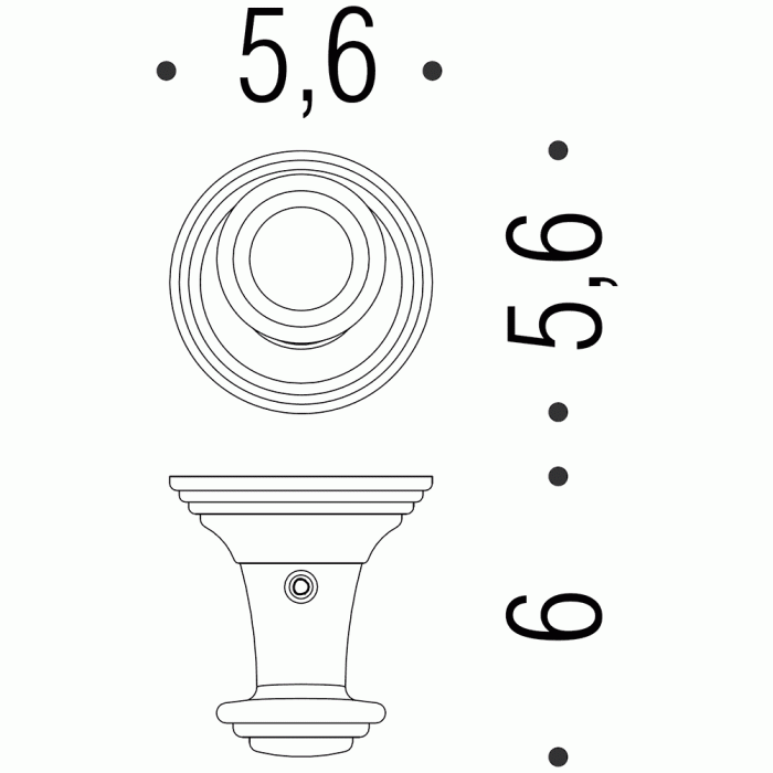 LC87 BR Крючок 6 см (бронза) COLOMBO HERMITAGE Colombo Design - Вид №1