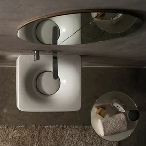 6001 Подвесная раковина настенная овальная Scarabeo Ceramiche  белая