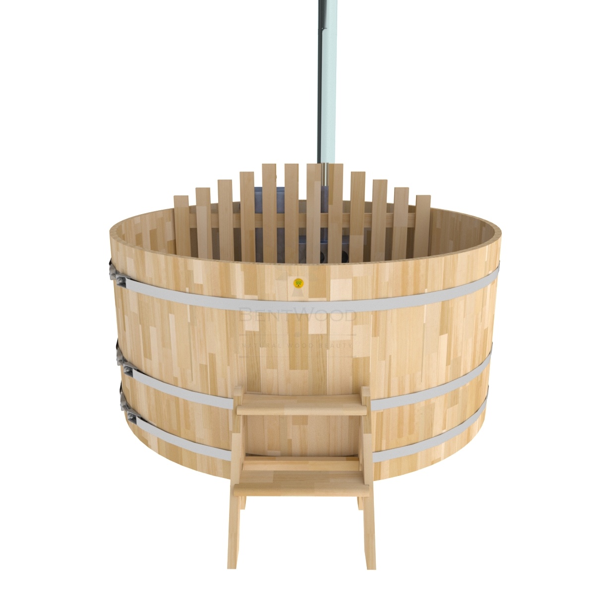 2115 Фурако из кедра D=2.1 с внутренней печкой. Высота 1,0м. Исполнение "Сращенная". Alyarus  - Вид №2