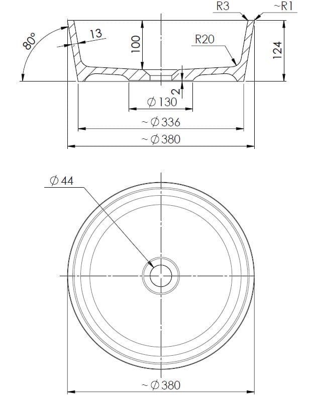 Столешница из композитного материала OMNIRES Bari M+ ARCH-00032156 - Вид №2