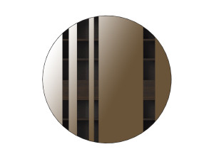 Круглое зеркало с настенной полкой