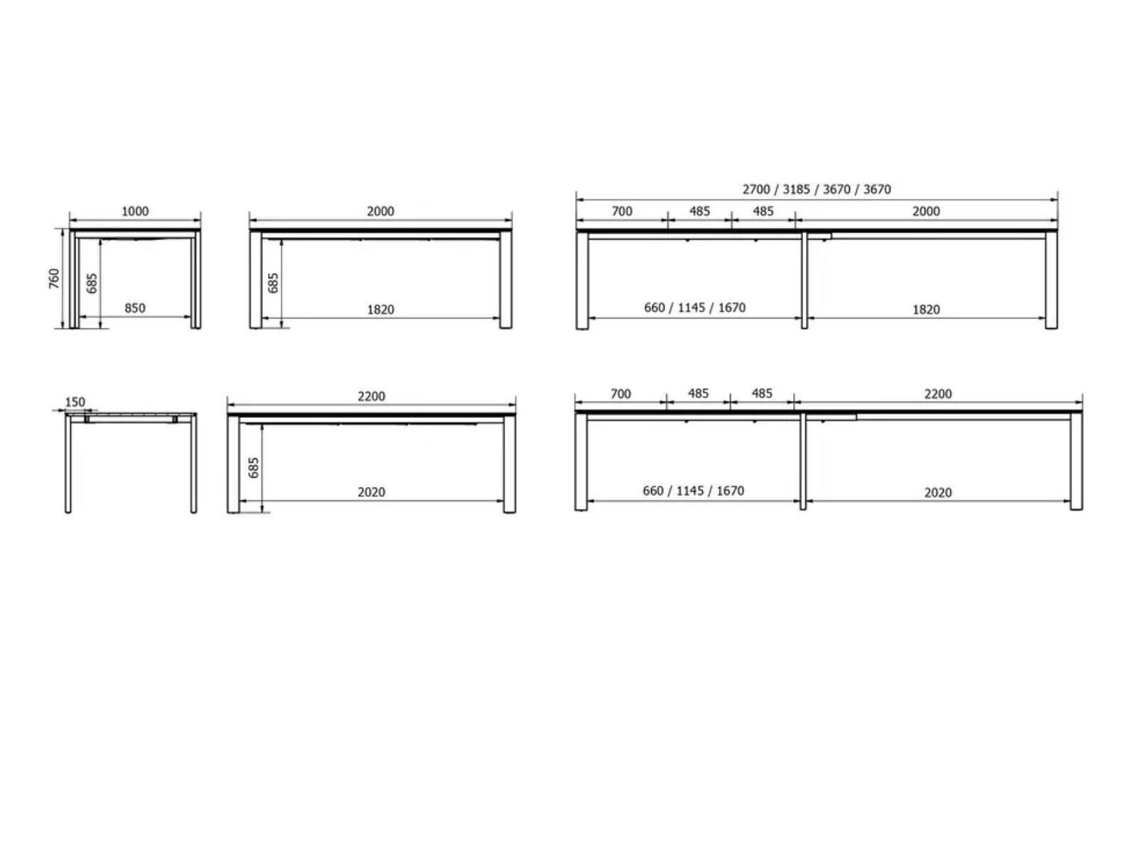 Деревянный выдвижной прямоугольный стол Mobitec Altera ARCH-00081681 - Вид №11