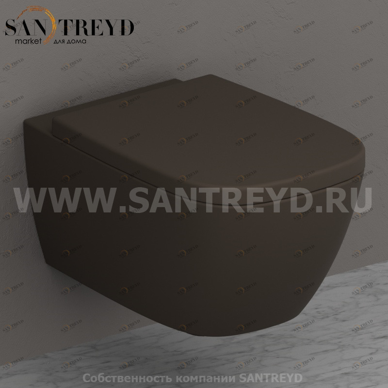 GNS02CS Подвесной унитаз настенный Коричневый Ceramica Globo GENESIS Италия