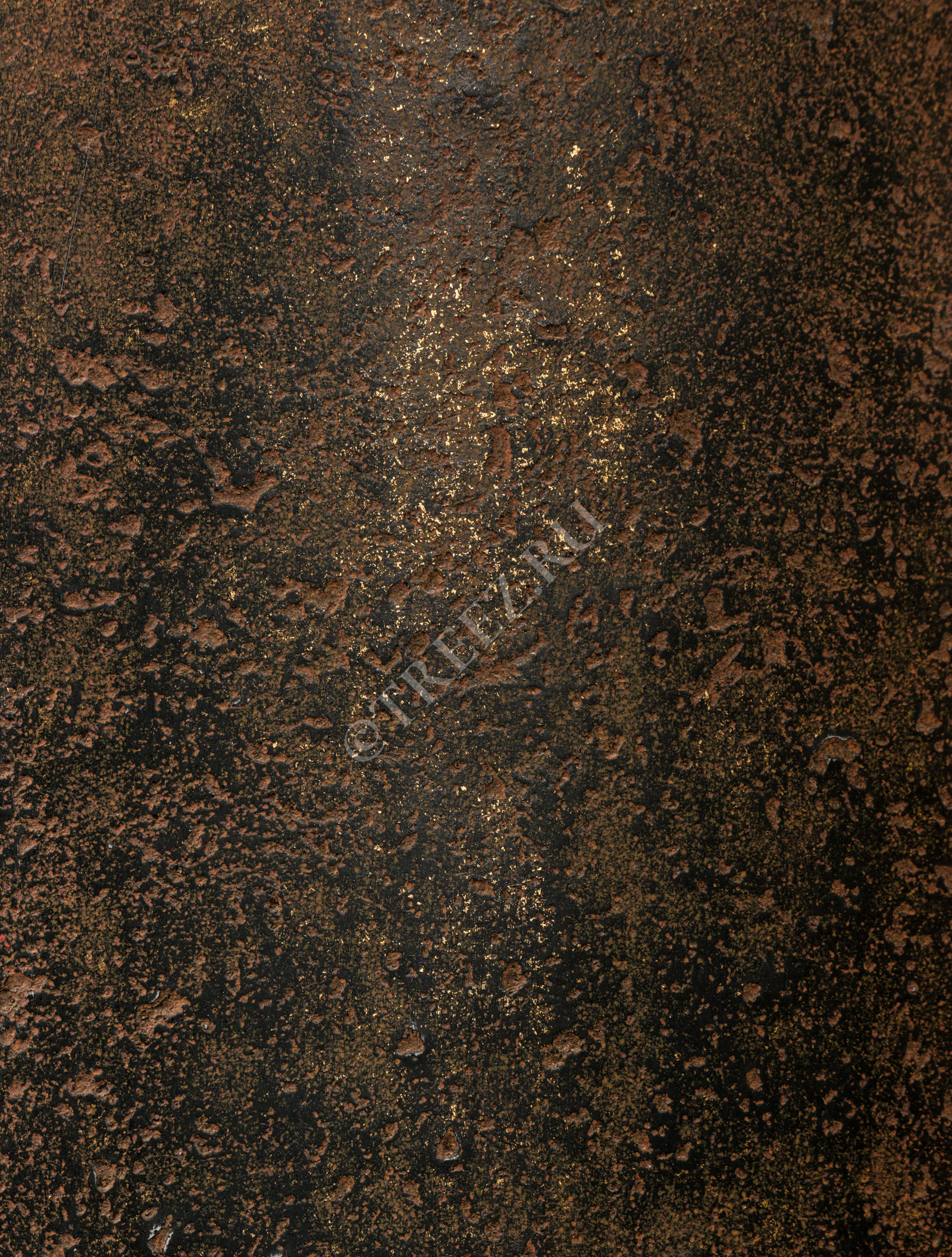 41.3321-04-050-RM-30 Кашпо  Effectory - серия Metal - Конус-чаша - Rough с золотой патиной Цветочная коллекция  - Вид №1