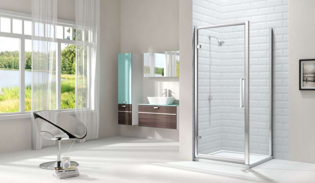 Торцевая панель для монтажа с дверью M82201 Merlyn 8 Series Хромированный