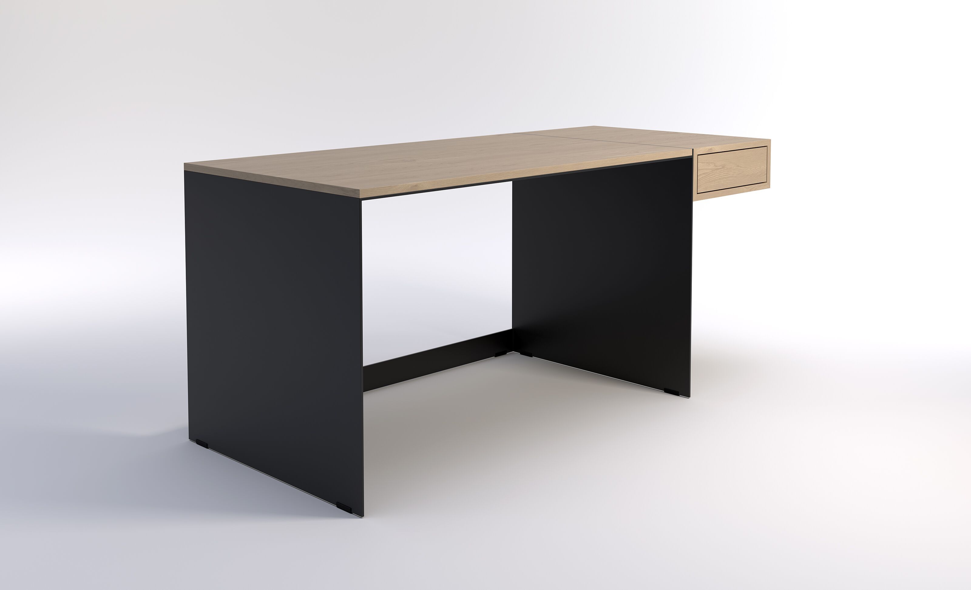 Прямоугольный стол с деревянной столешницей и ящиками Phase Design отдел ARCH-00059833 - Вид №2