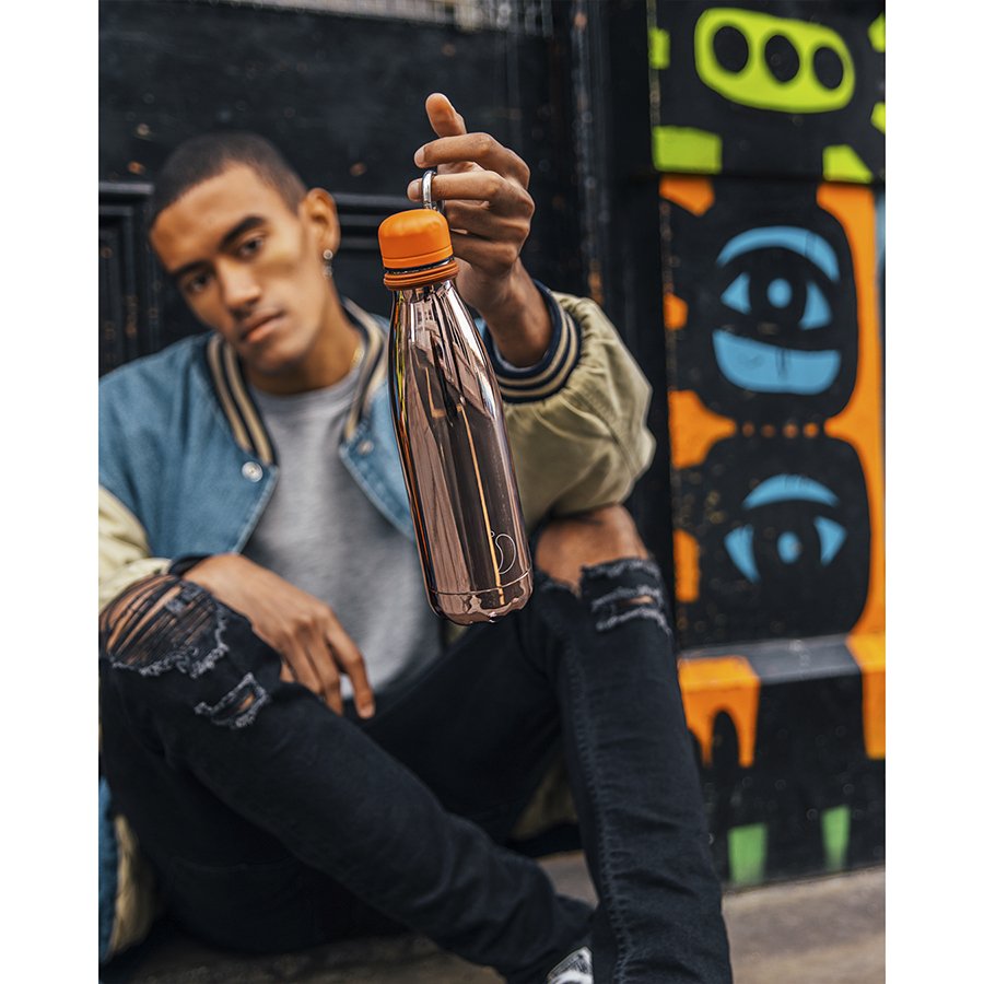 Термос 500 мл розовый металлик Rose Gold CHILLY'S BOTTLES ДИЗАЙНЕРСКИЕ 00-3947975 Золото;розовый  - Вид №1
