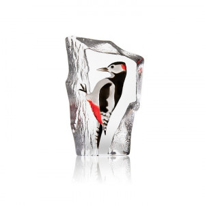 34282 Скульптура "Дятел", красная/чёрная/белая, 125/195 мм. Maleras