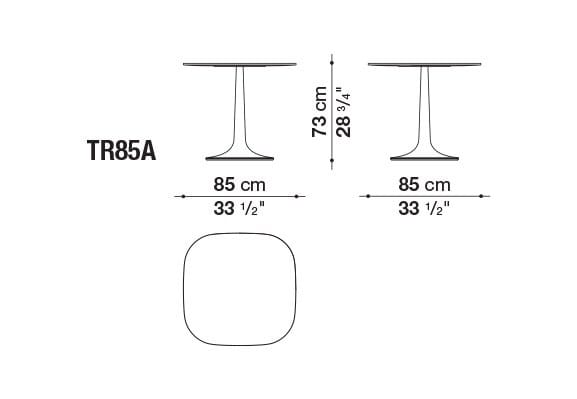 Бетонный квадратный садовый стол B&B Italia Outdoor Pushpam ARCH-00003211 - Вид №1