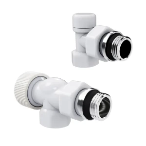 Термостатический комплект для радиатора осевой Royal Thermo Design 1/2" латунь цвет белый