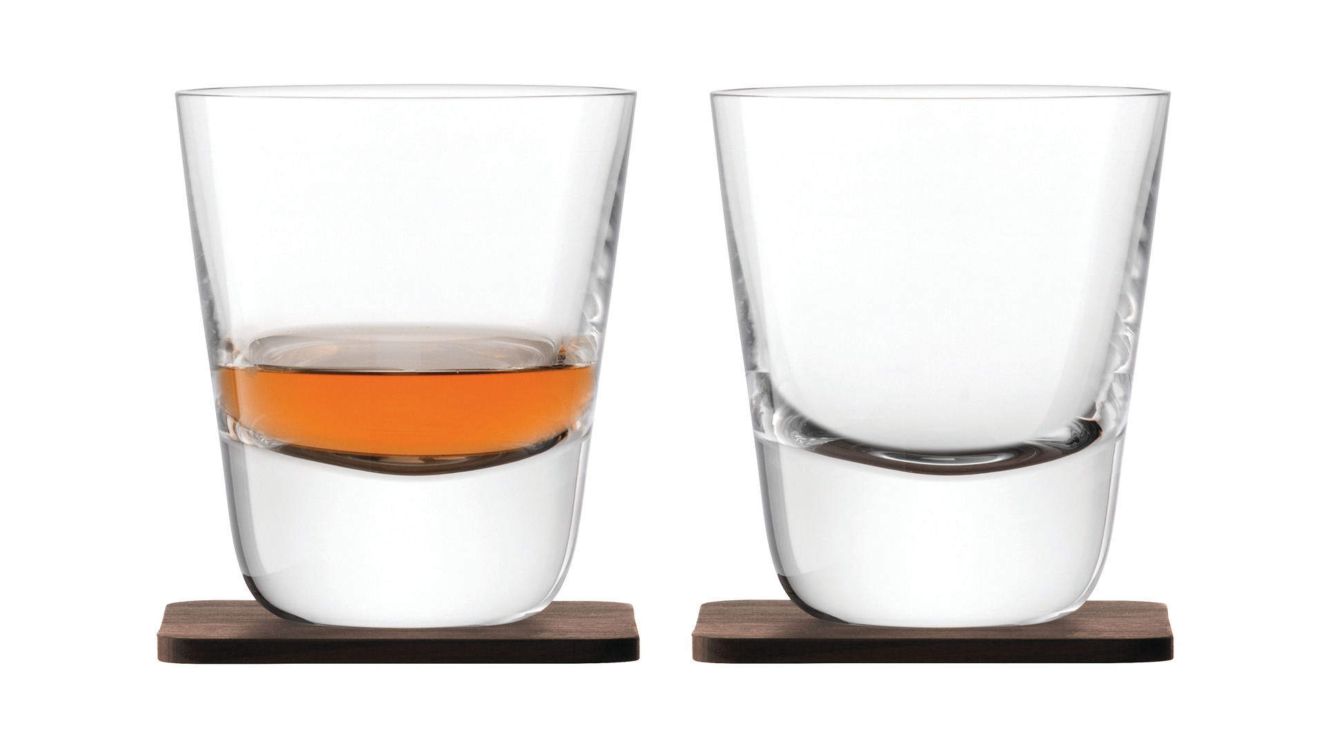 10656204 LSA International Набор стаканов с деревянными подставками LSA International, "Whisky", 250мл, 2шт. Стекло  - Вид №1