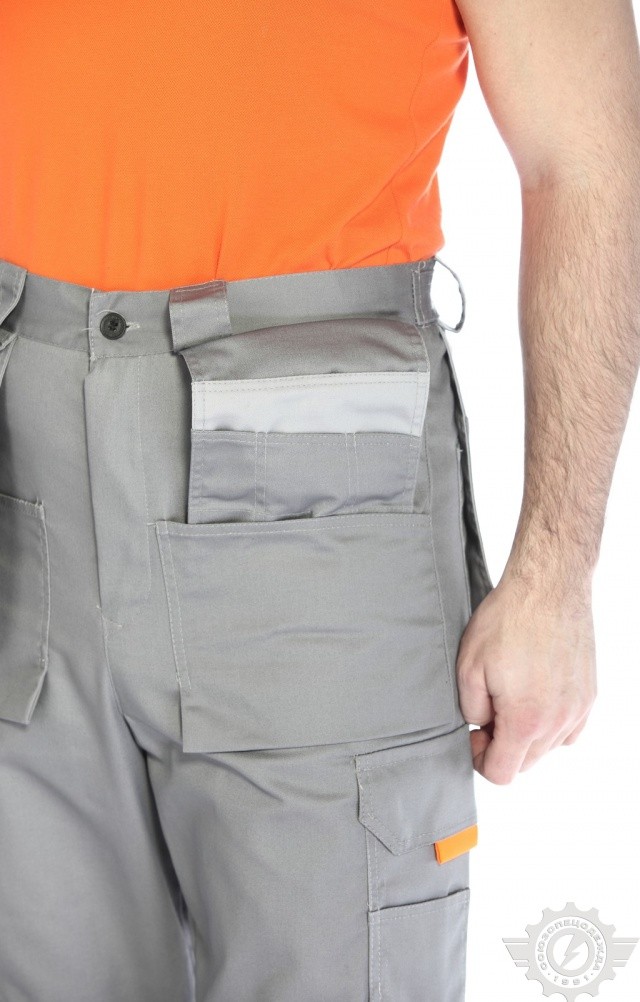 65224 Костюм "Профессионал-1" темно-серый со светло-серым  Летняя спецодежда  размер 56-58/194-200  - Вид №19