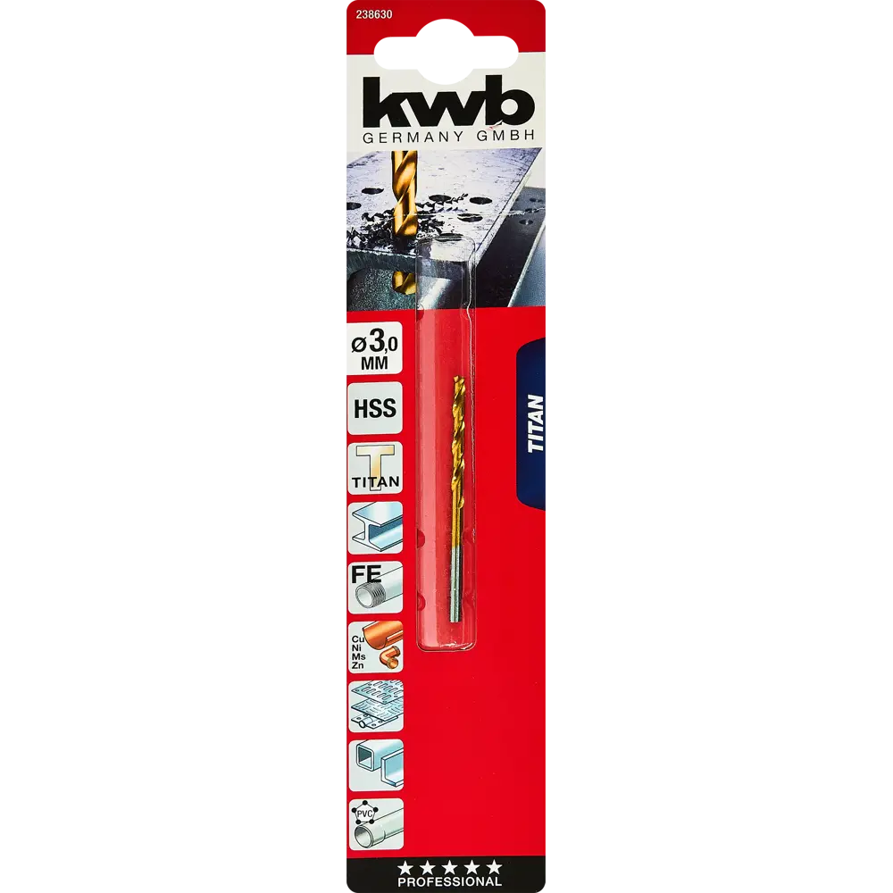 Сверло спиральное по металлу HSS KWB 238-630 3x61 мм STLM-2070986 - Вид №3