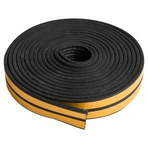 Уплотнитель EPDM для окон и дверей самоклеящийся MONLID E-профиль 6 м цвет черный