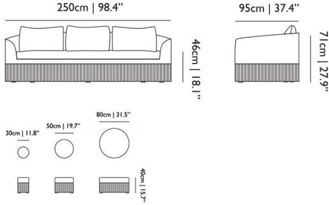 moooi Пуф из мягкой ткани Amami sun-id-1463583 - Вид №5
