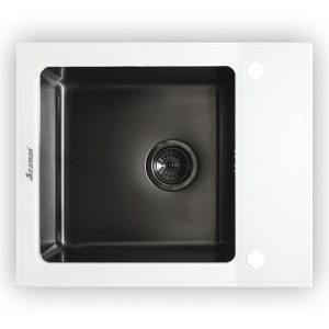 Кухонные мойки Eco Glass SMG-610W-Gun.B SEAMAN
