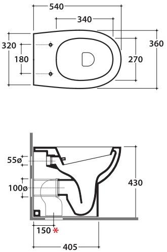 Md001/002/003/004 bi Приставной унитаз напольный Белый Ceramica Globo 4ALL Италия - Вид №8