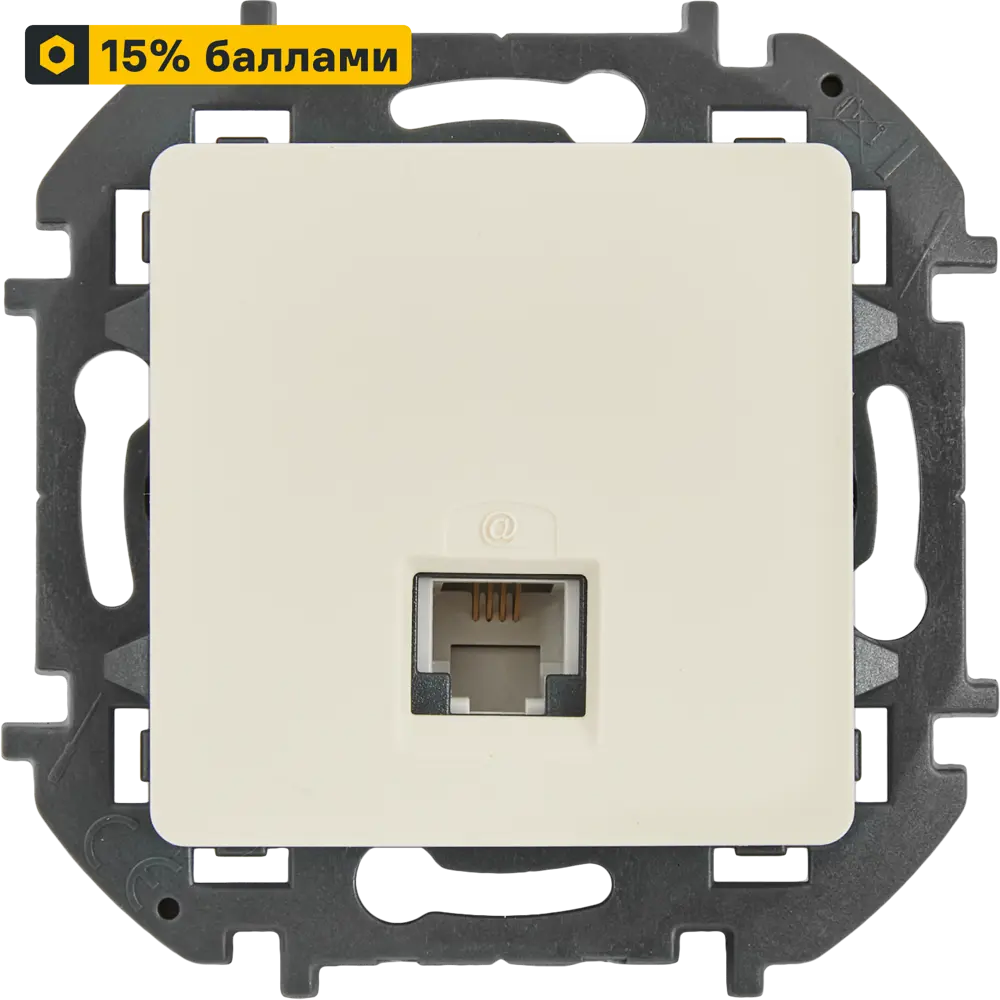 LEXMAN Lilian - телефонная розетка для скрытого монтажа в цвете слоновая кости 86761367