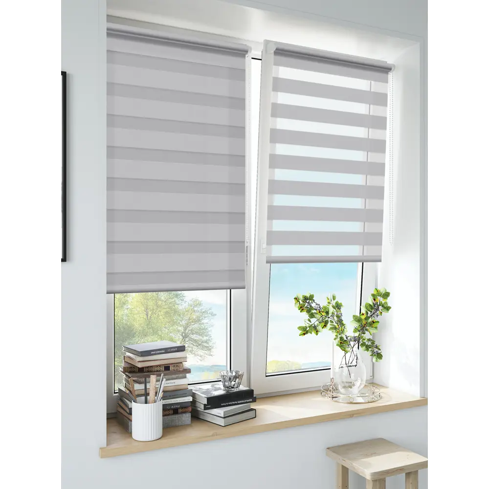 Штора рулонная день-ночь Madrid 60x160 см серая MIAMOZA Коллекция 2024г STLM-2057367 - Вид №3