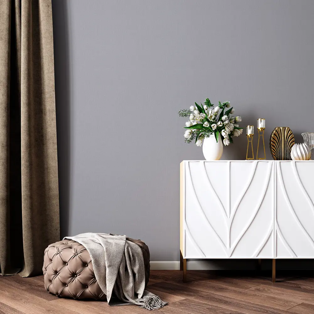 Обои флизелиновые Palitra Simple Batist серые 1.06 м SP72617-42 STLM-2111014 - Вид №4