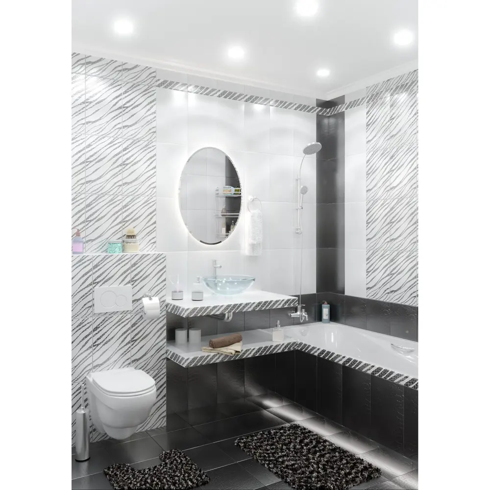 Бордюр Golden Tile Кайман Фриз 6х25 см цвет чёрный 82958357 STLM-2059092 - Вид №4
