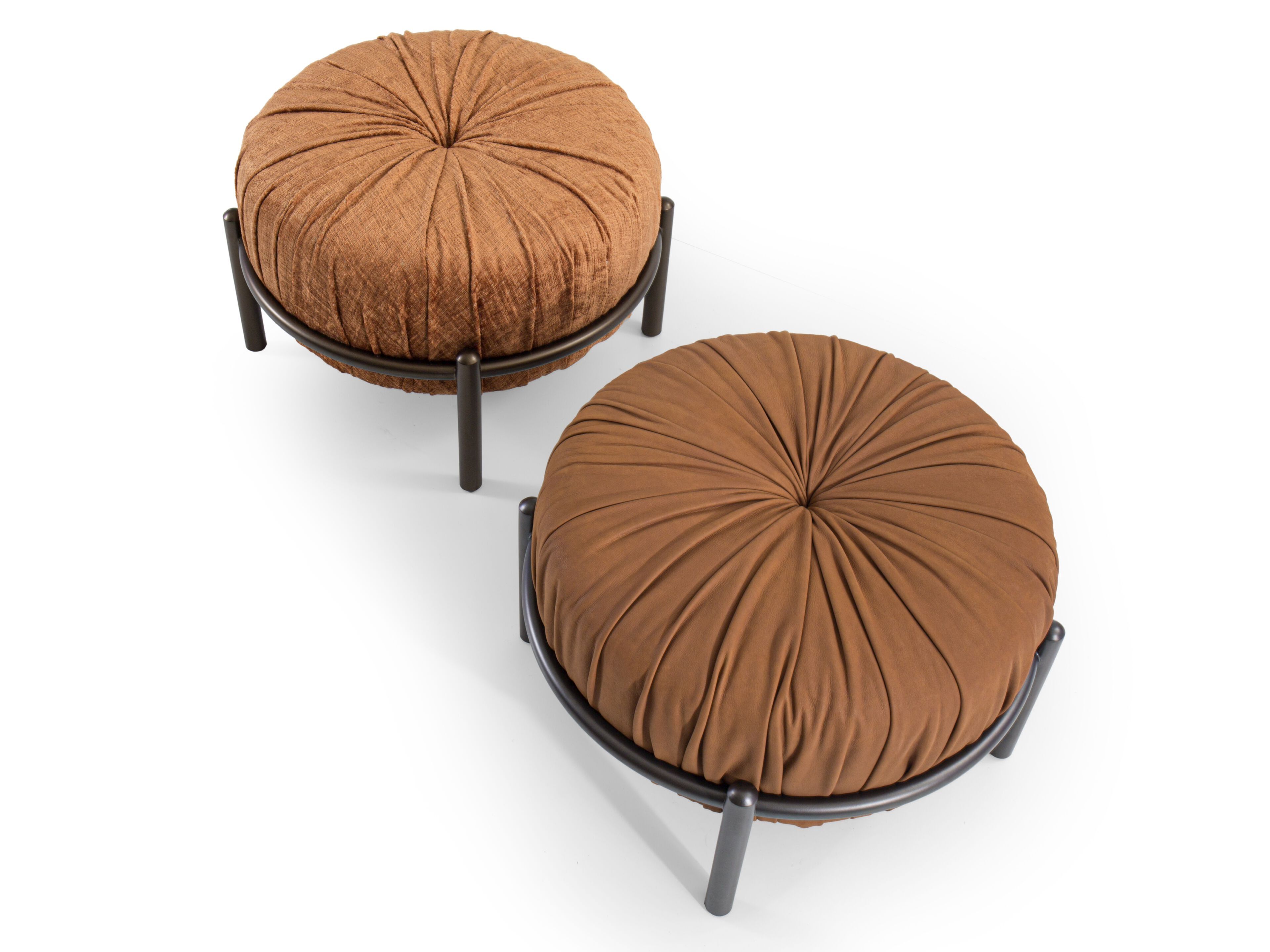 Круглый пуф из ткани Borzalino Bonbon ARCH-00120897 - Вид №1