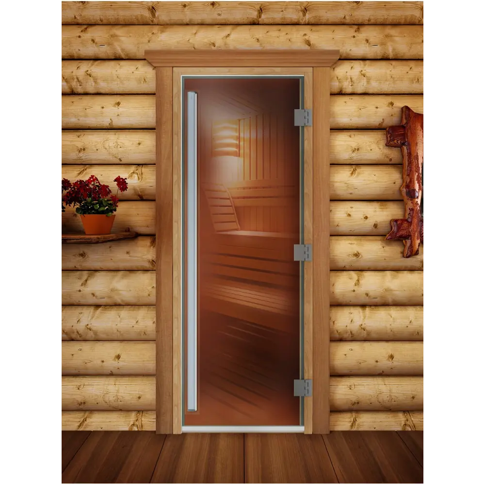 Дверь для сауны Престиж 70x190 см стекло цвет бронза прозрачная Santreyd STLM-2044780 - Вид №1