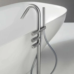 Rubinetterie Treemme Напольный кран из нержавеющей стали с одним отверстием для ванны с ручным душем 22mm