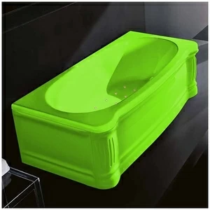 Ванна Gruppo treesse New Classic STA-V677C-DX-S салатовая с аэромассажем прямоугольная правая  с золотой фурнитурой