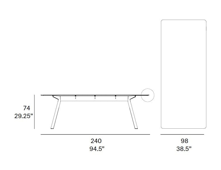Прямоугольный садовый стол EXPORMIM ATRIVM ARCH-00102946 - Вид №8