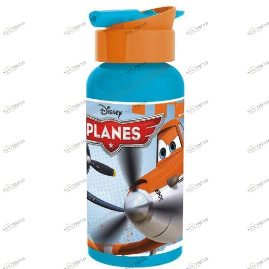 Бутылка алюминиевая с соломинкой "Самолеты", 400 мл ND PLAY САМОЛЕТЫ 335588 Голубой Santreyd 