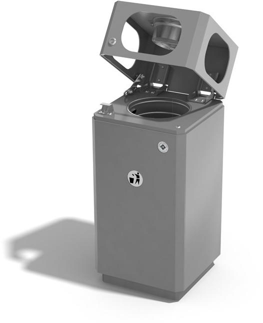 ENCHO ENCHEV - ETE Урна для мусора металлическая с крышкой для улицы sun-id-1405098 - Вид №3