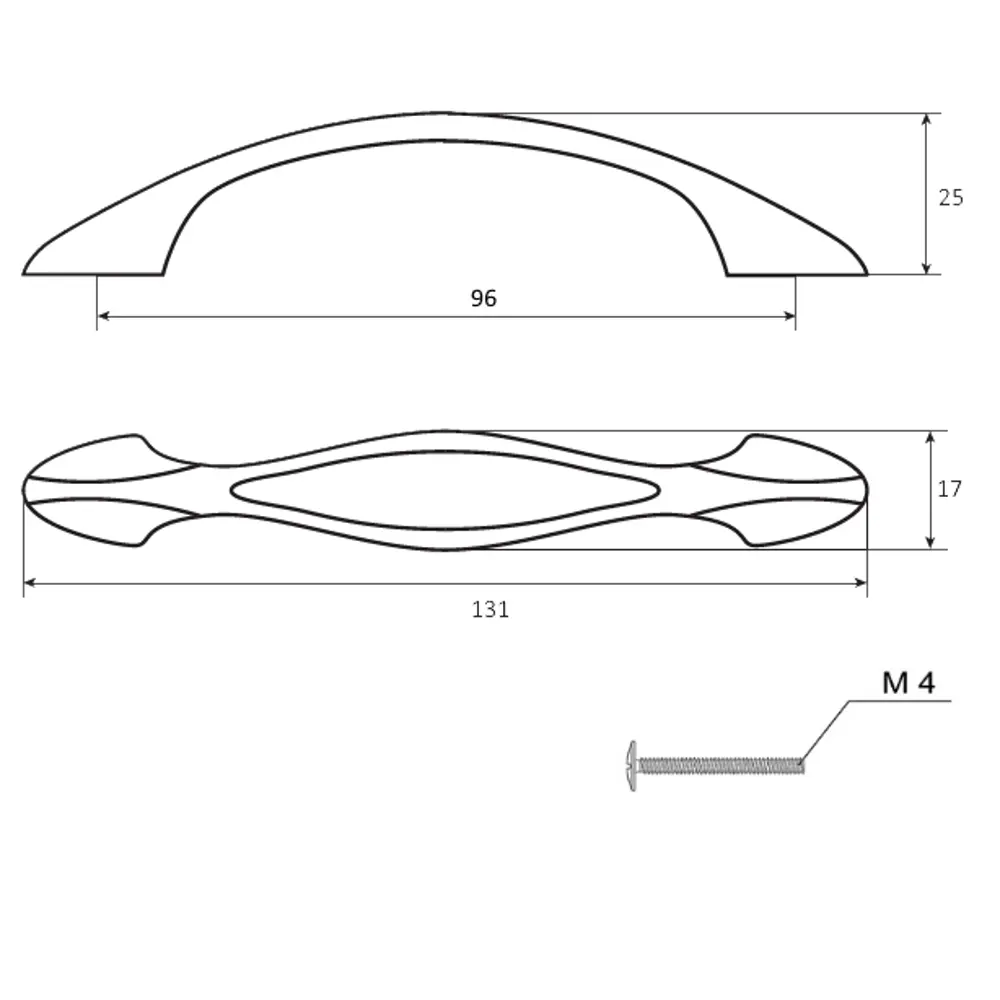 Мебельная ручка-скоба Edson 1900 черный никель 96 мм STLM-2007107 - Вид №3