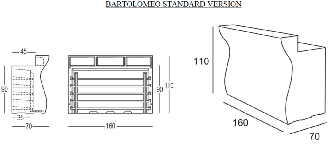 Plust Барная стойка из полиэтилена Bartolomeo sun-id-1399492 - Вид №12