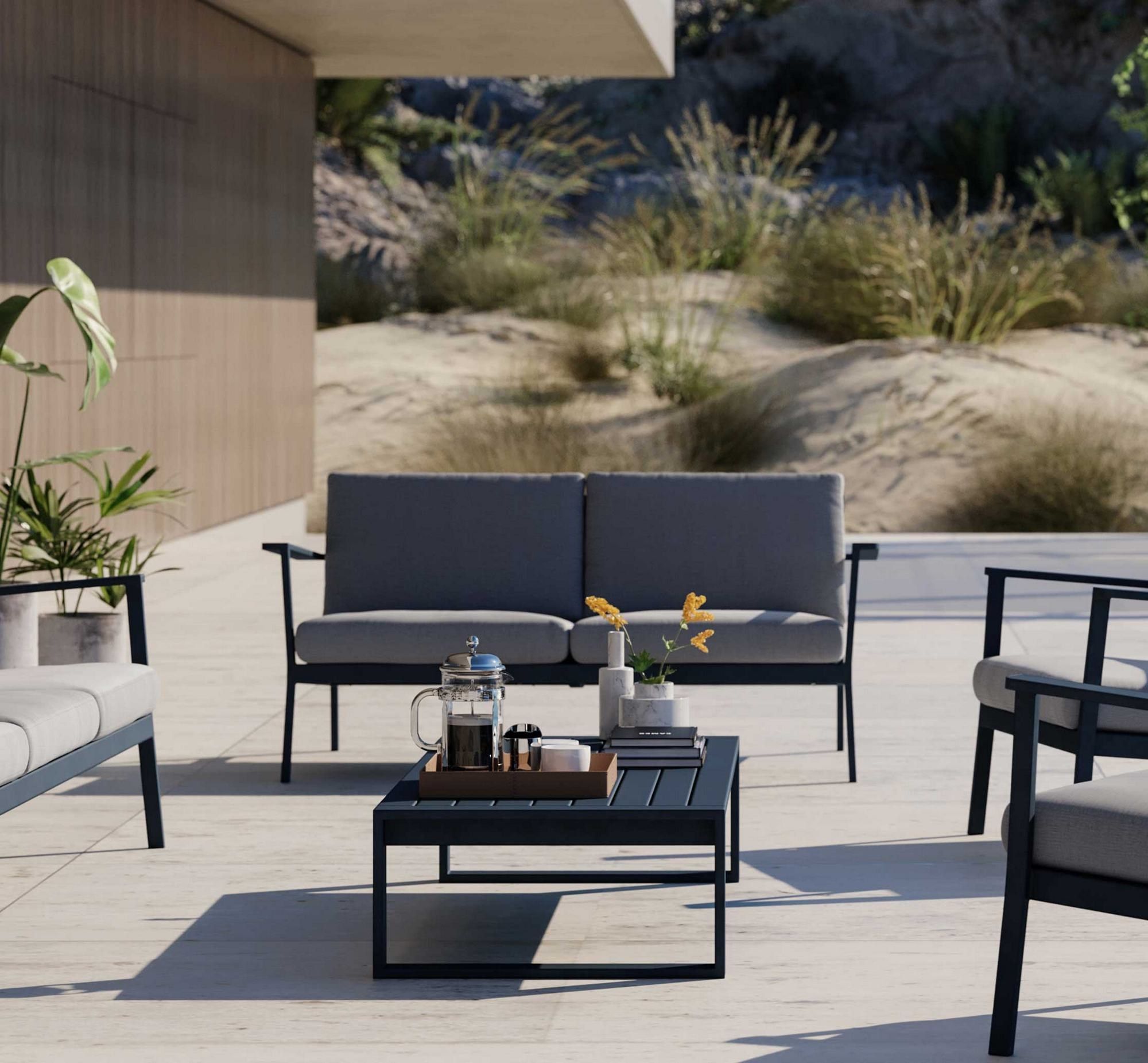 Прямоугольный алюминиевый журнальный столик с порошковым покрытием Case Eos ARCH-00101381 - Вид №10