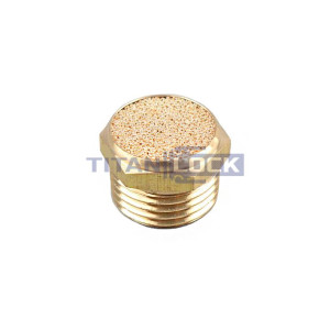 Пневмоглушитель, наруж.резьба 3/8", латунь, тип BSLM, TLP-BSLM-03 TITAN LOCK