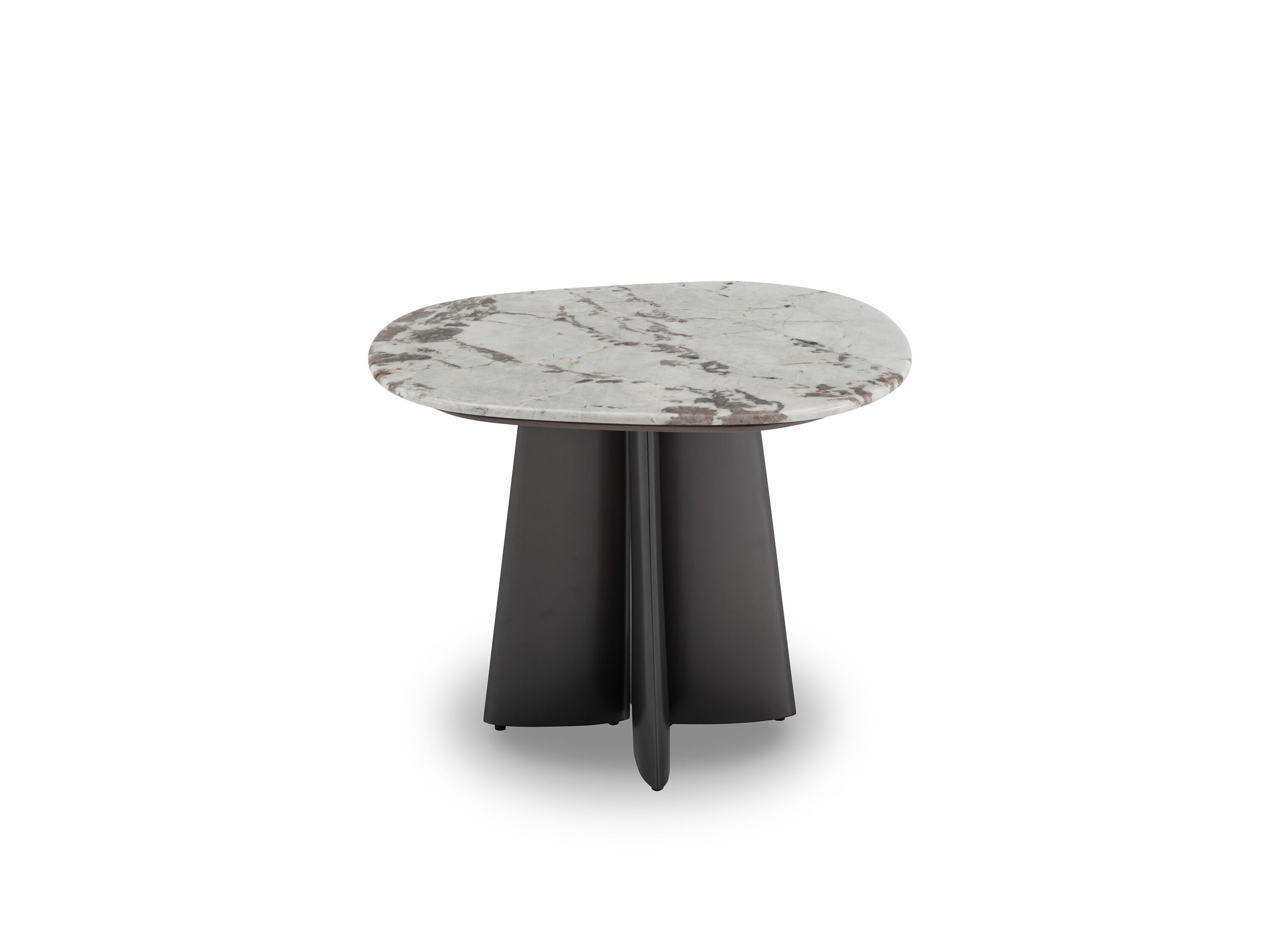 Низкий овальный журнальный столик из мрамора и нержавеющей стали CAMPO DE' FIORI ASCT649 ARCH-00070418 - Вид №6
