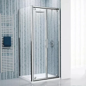 Душевой уголок 78x78 LUNES B+F Novellini LUNES с серебристым профилем