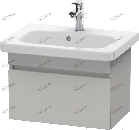 DS637900707 Тумбочка подвесная компакт DuraStyle #DS6379 580 x 368 мм Бетонно-серый матовый декор Duravit