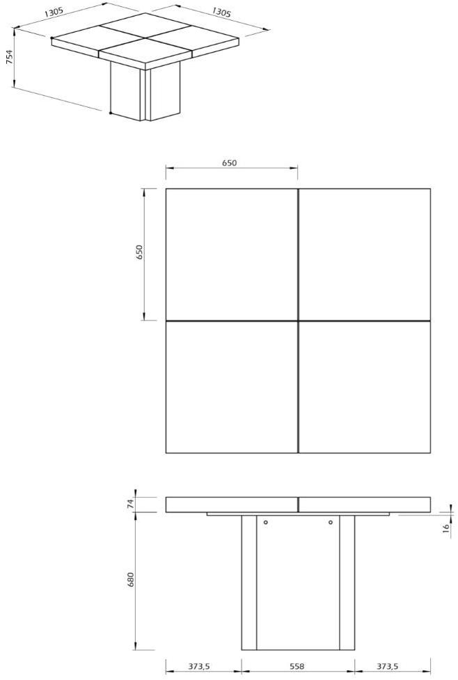 TemaHome Квадратный обеденный стол из бетона sun-id-1375714 - Вид №16
