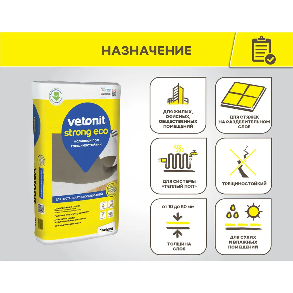 Vetonit Strong Eco - усиленный наливной пол с волокном 20 кг 86535579 STLM-0069737 - Вид №2