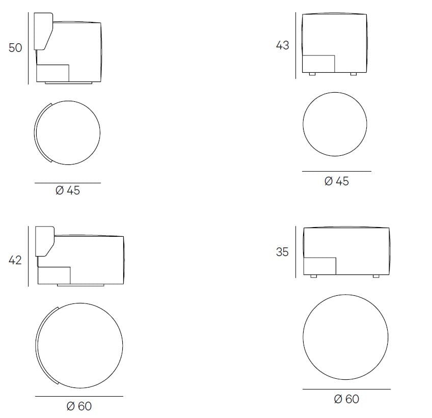 Круглый кожаный пуф Henge GELLY ARCH-00110333 - Вид №5