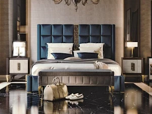 Valderamobili Кровать King size с высоким изголовьем Aura Aun070/m