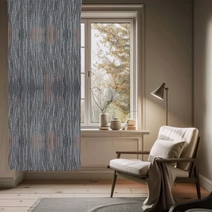 WITERRA Штора на ленте Дождь серый 200x280 см для гостиной и спальни 89399730