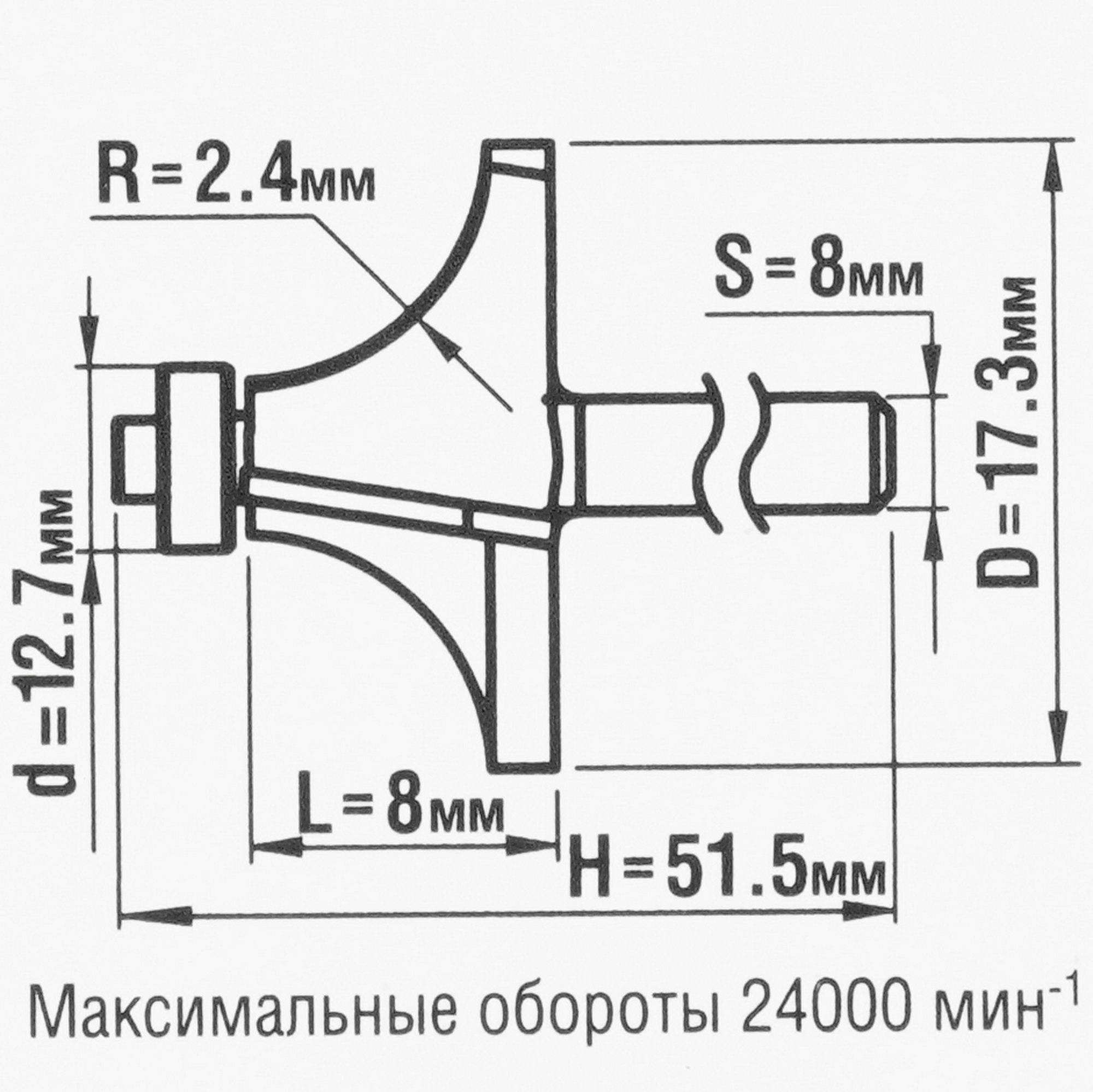 Фреза ЗУБР 28701-17.3 5306732 STDN-0018346 - Вид №3